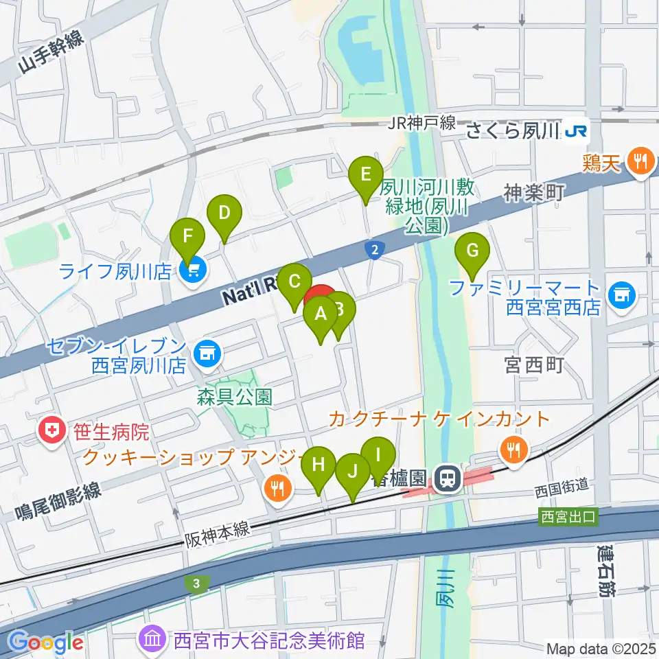 高木ピアノサービス周辺の駐車場・コインパーキング一覧地図