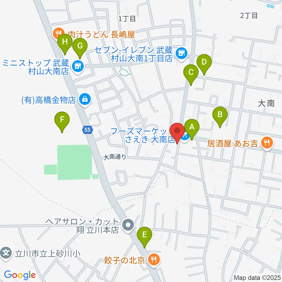 ピアノハウスハントケルナー周辺の駐車場・コインパーキング一覧地図