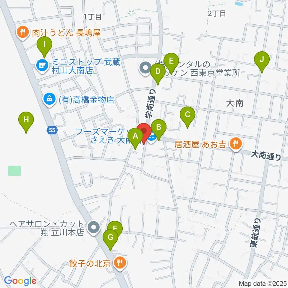 ピアノハウスハントケルナー周辺の駐車場・コインパーキング一覧地図