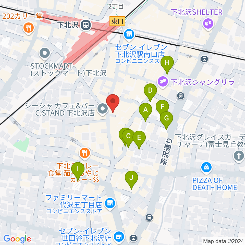 下北沢BREATH周辺の駐車場・コインパーキング一覧地図