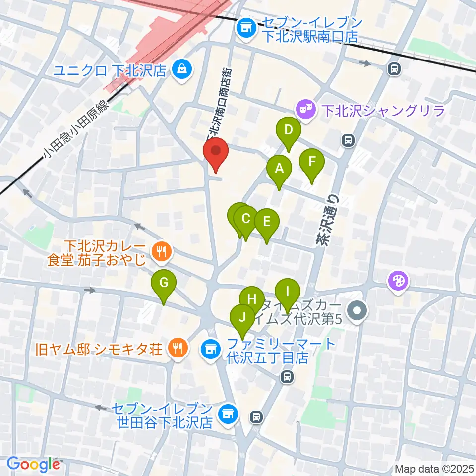 下北沢BREATH周辺の駐車場・コインパーキング一覧地図