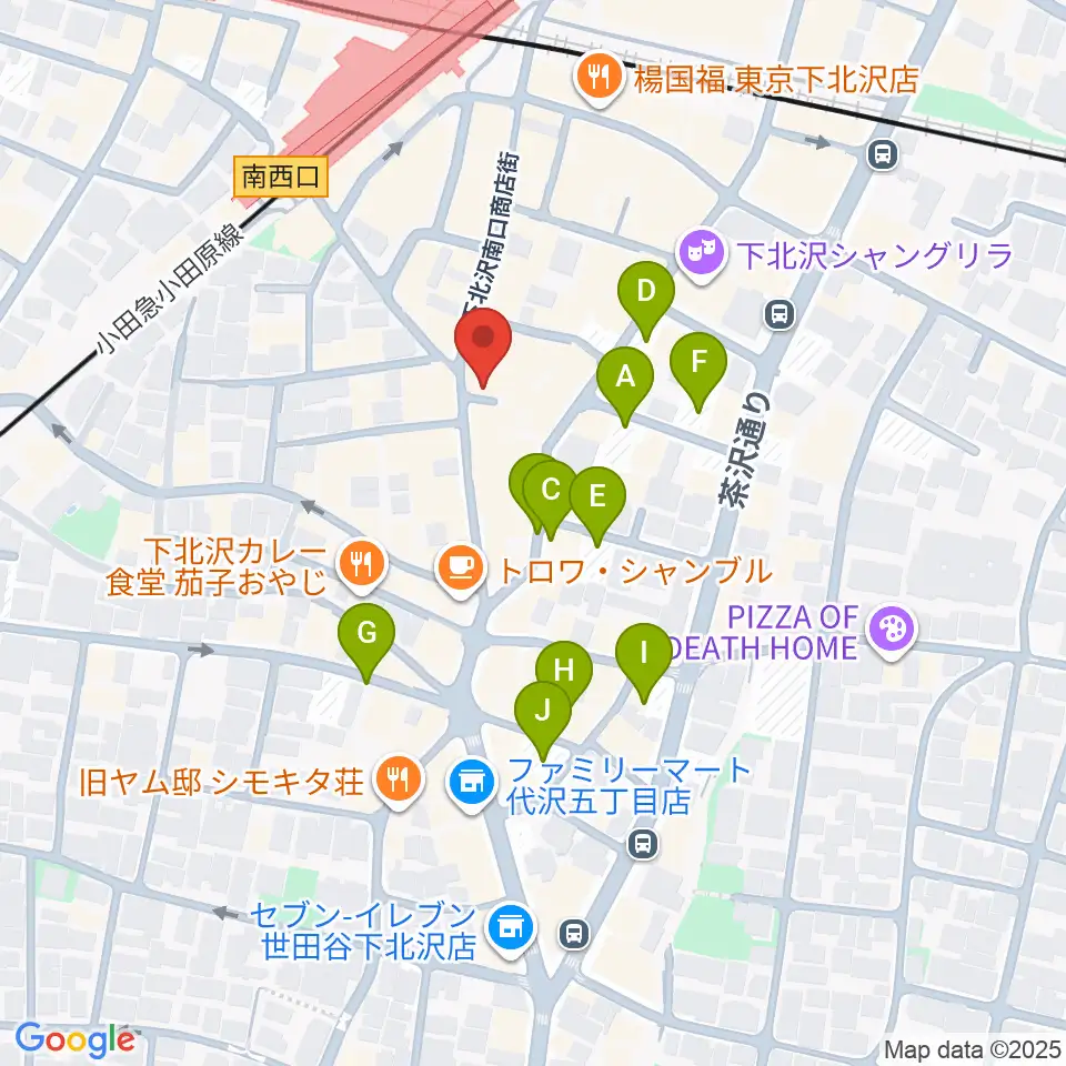 下北沢BREATH周辺の駐車場・コインパーキング一覧地図