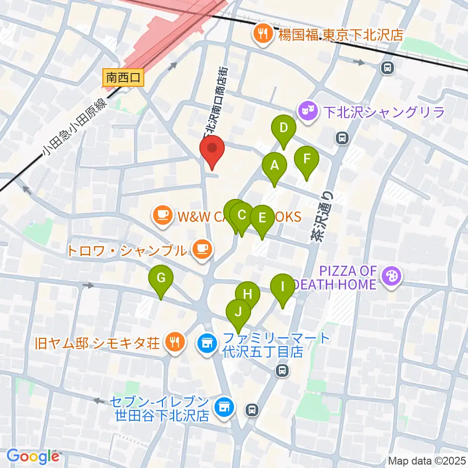 下北沢BREATH周辺の駐車場・コインパーキング一覧地図