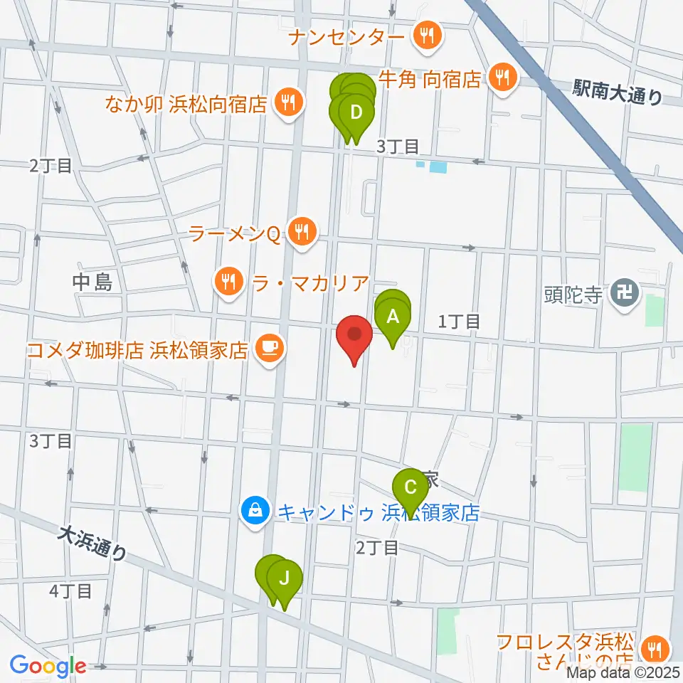 白羽楽器周辺の駐車場・コインパーキング一覧地図