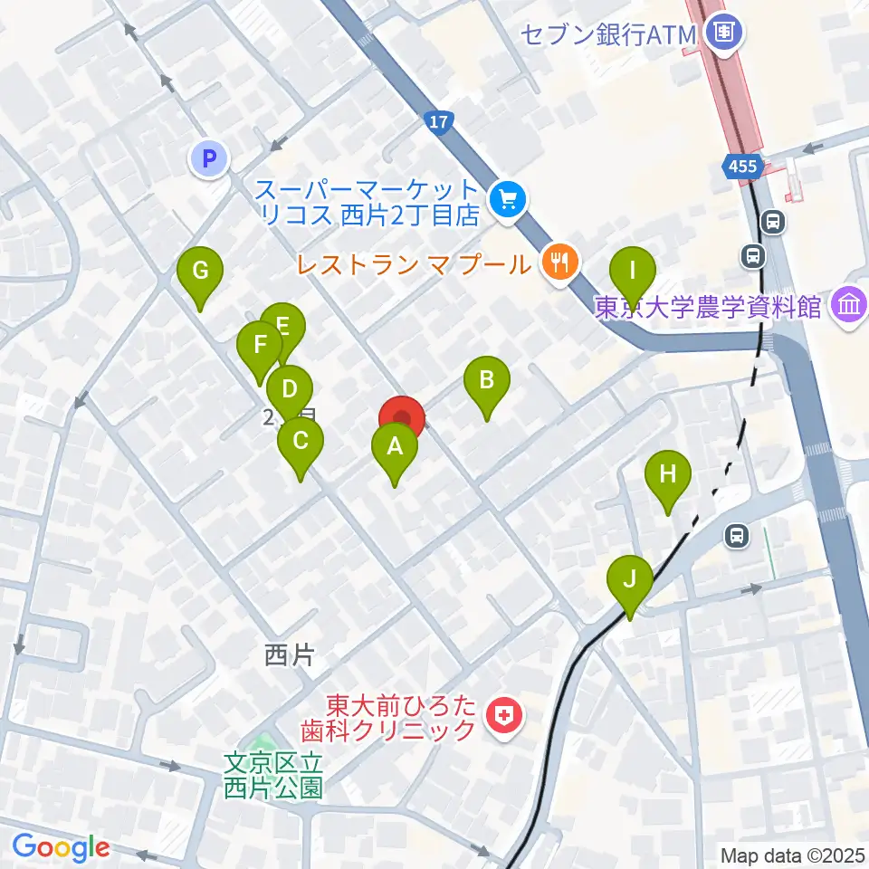 吉田真紀音楽教室周辺の駐車場・コインパーキング一覧地図