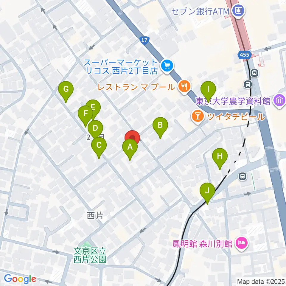 吉田真紀音楽教室周辺の駐車場・コインパーキング一覧地図