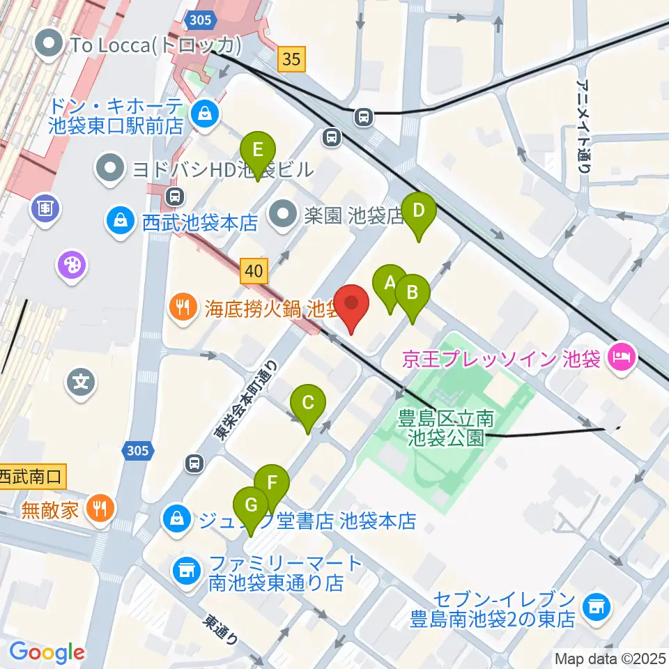 フルート工房三響周辺の駐車場・コインパーキング一覧地図