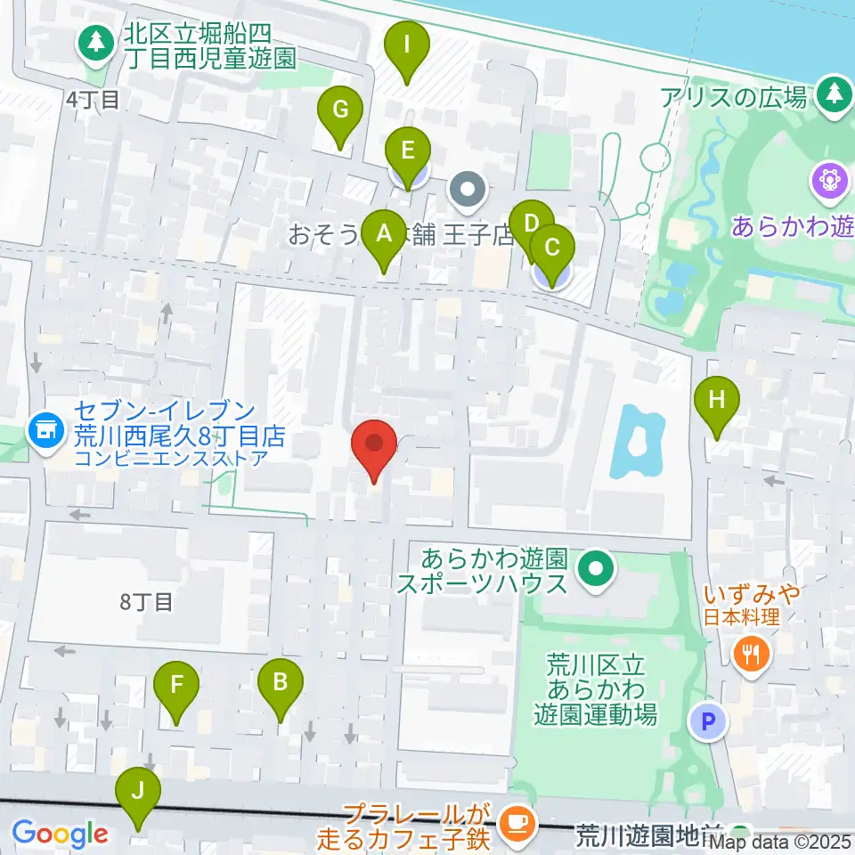 ポップコアスタジオ周辺の駐車場・コインパーキング一覧地図