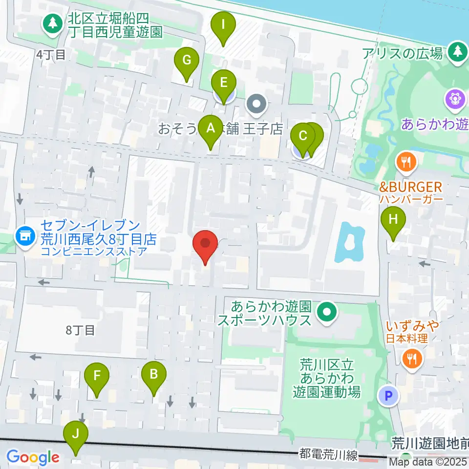ポップコアスタジオ周辺の駐車場・コインパーキング一覧地図