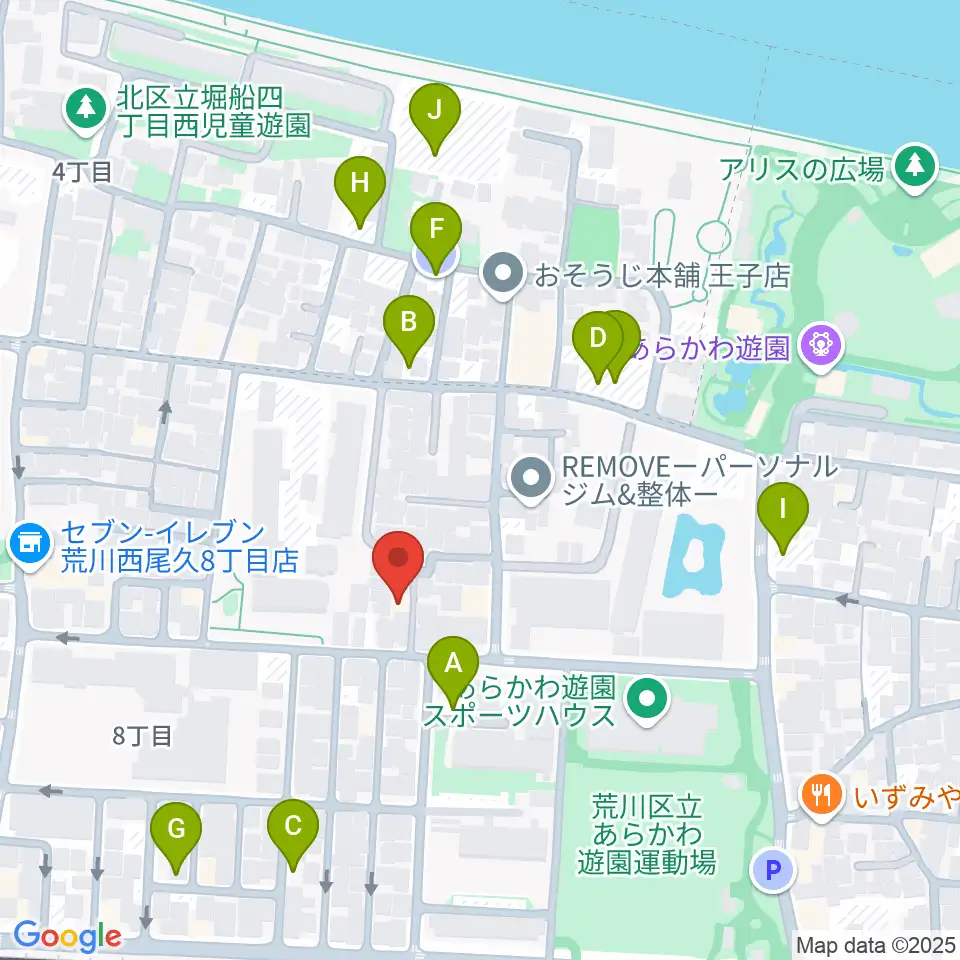 ポップコアスタジオ周辺の駐車場・コインパーキング一覧地図