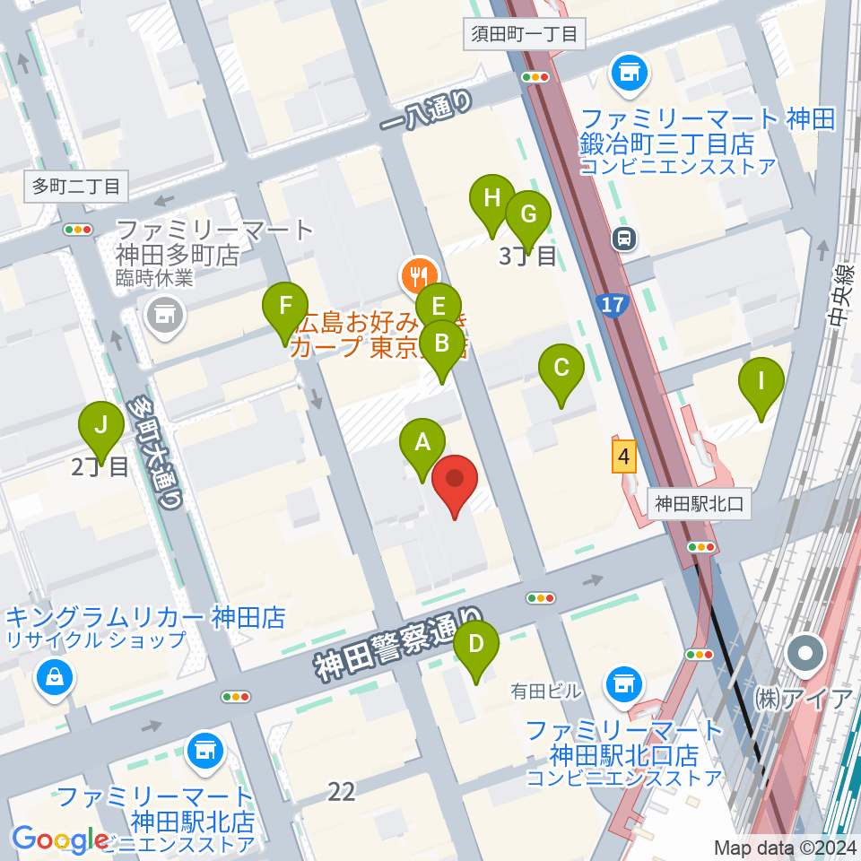 神田商会周辺の駐車場・コインパーキング一覧地図