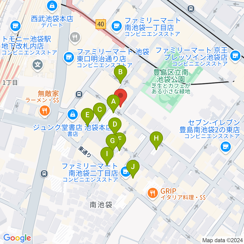 ミヤザワフルート アトリエ東京周辺の駐車場・コインパーキング一覧地図