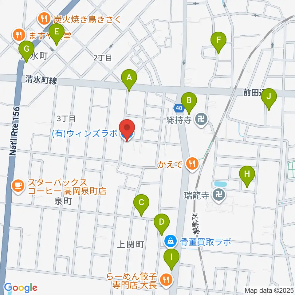 ウィンズラボ 貸しスタジオ・Jクラブ周辺の駐車場・コインパーキング一覧地図
