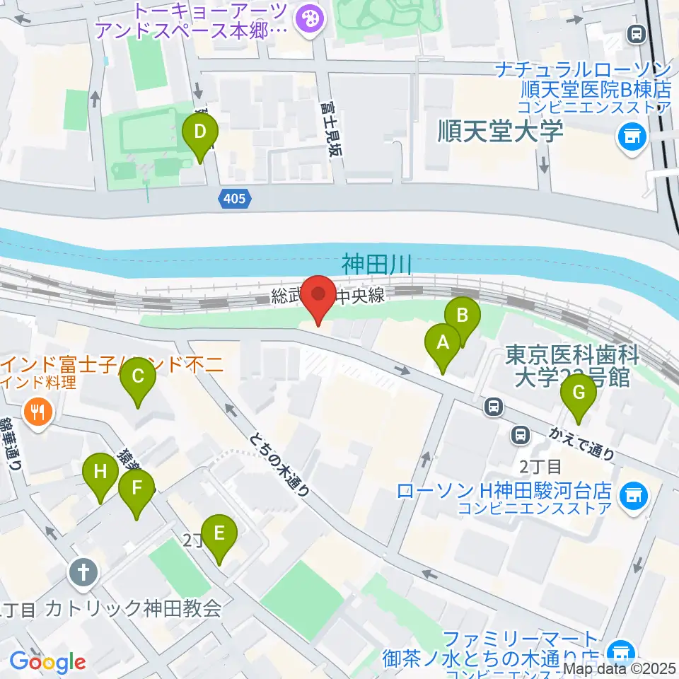 スズキ・メソードお茶の水センター教室周辺の駐車場・コインパーキング一覧地図