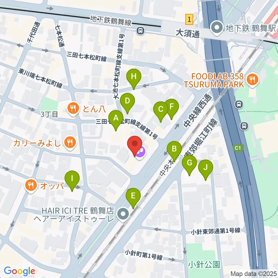 管楽器リペア「松田工房」周辺の駐車場・コインパーキング一覧地図