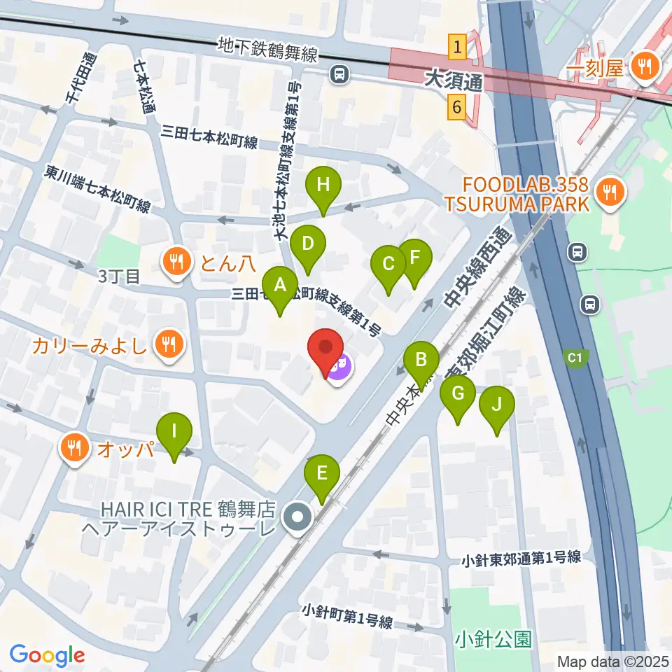 管楽器リペア「松田工房」周辺の駐車場・コインパーキング一覧地図