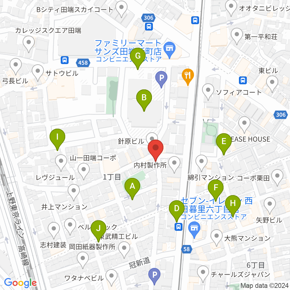 ナイトオカリナ周辺の駐車場・コインパーキング一覧地図