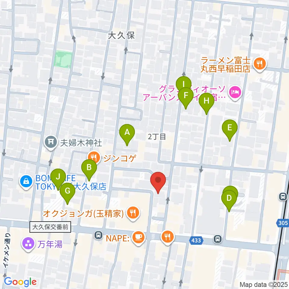 グローバル管楽器技術学院周辺の駐車場・コインパーキング一覧地図