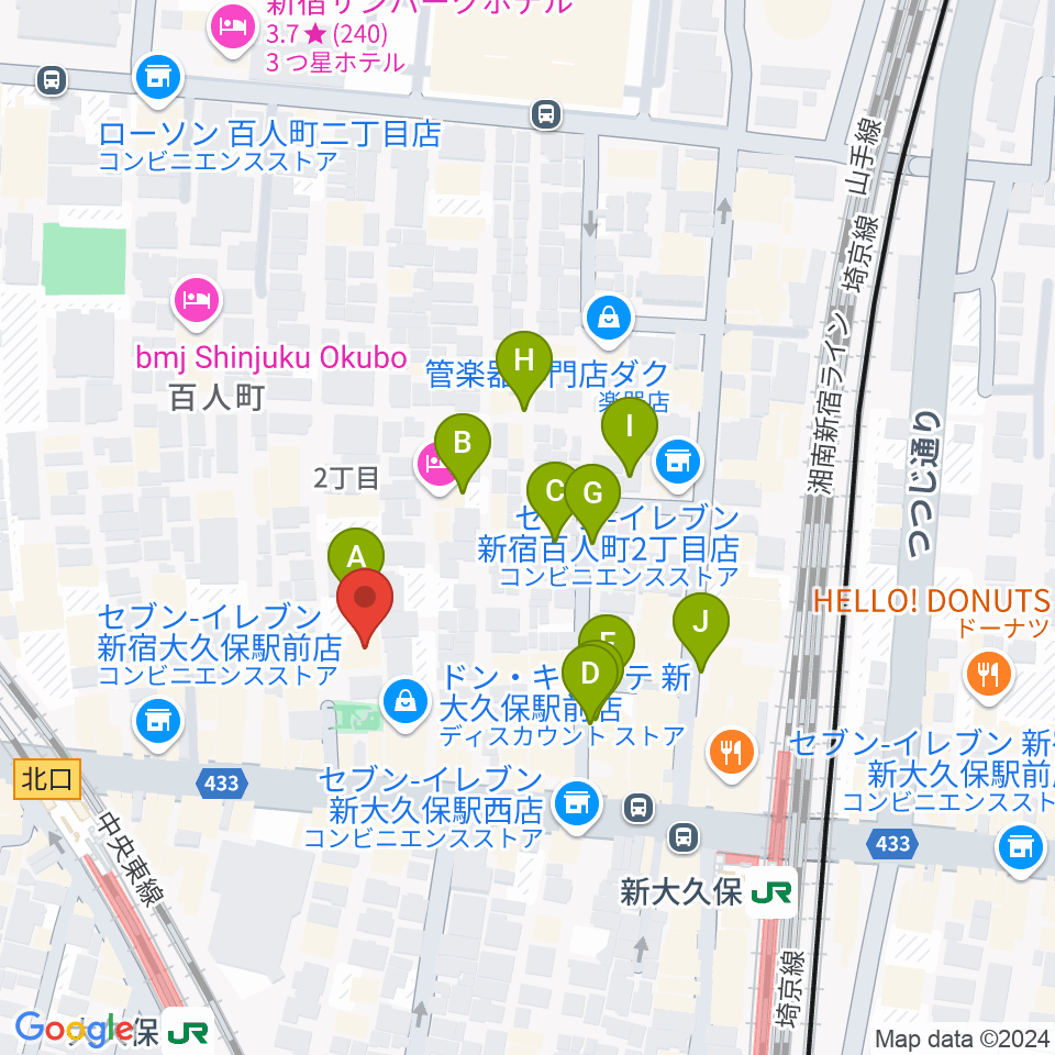 株式会社グローバル周辺の駐車場・コインパーキング一覧地図