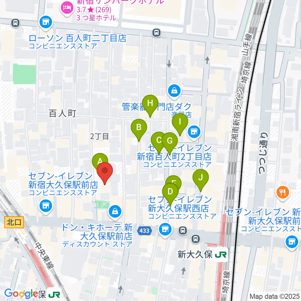 株式会社グローバル周辺の駐車場・コインパーキング一覧地図
