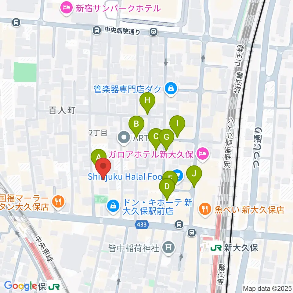 株式会社グローバル周辺の駐車場・コインパーキング一覧地図