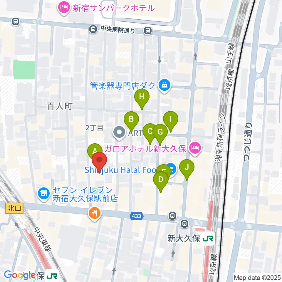 株式会社グローバル周辺の駐車場・コインパーキング一覧地図