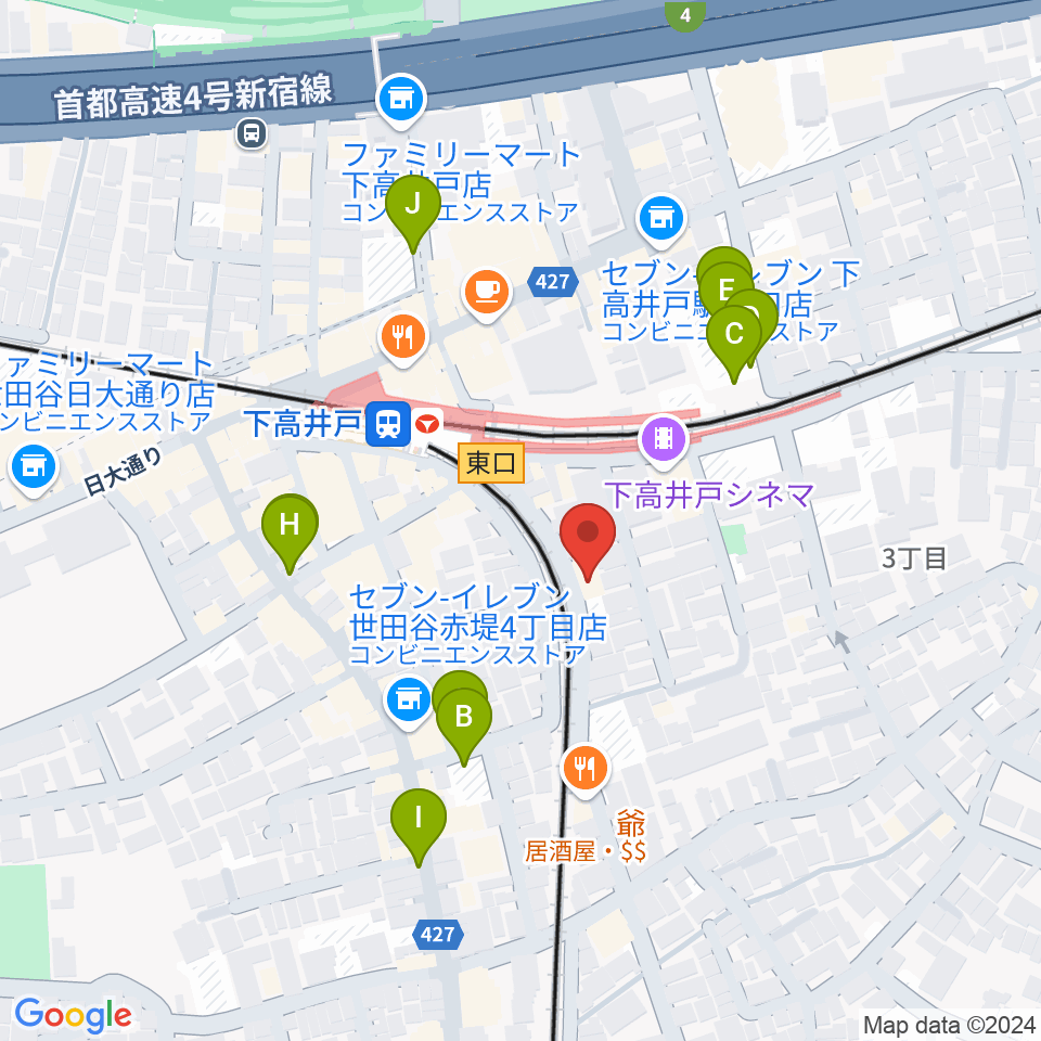 ミュージックスクール ムジカーサ周辺の駐車場・コインパーキング一覧地図