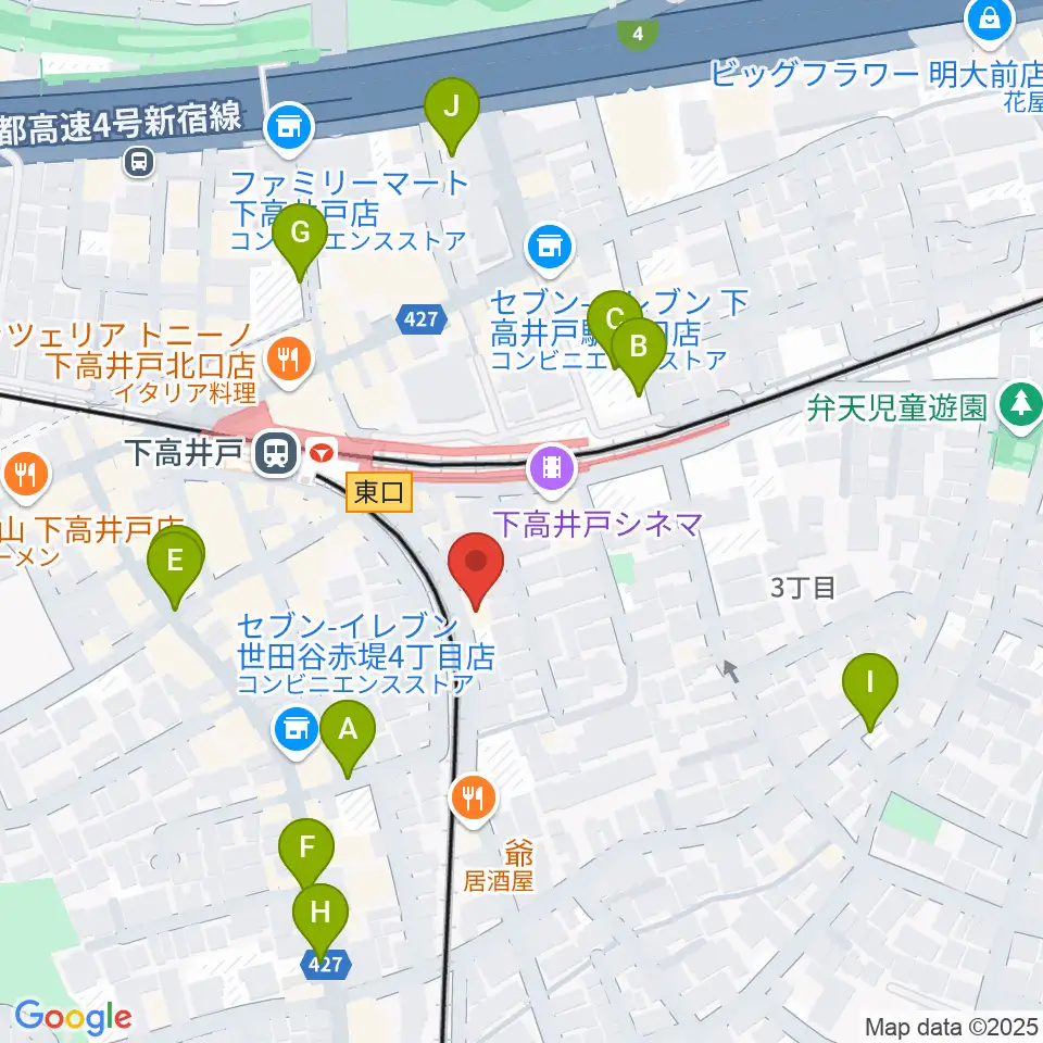 ミュージックスクール ムジカーサ周辺の駐車場・コインパーキング一覧地図