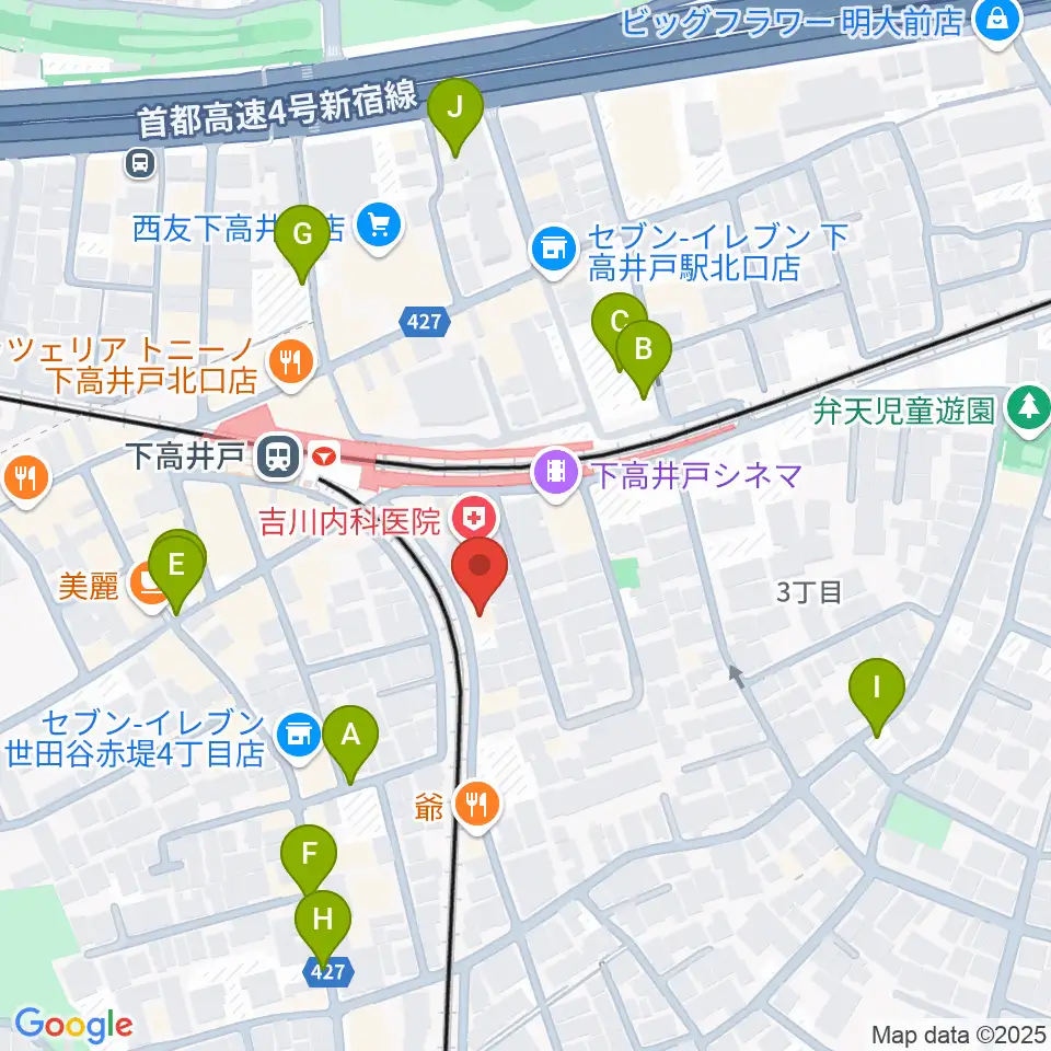 ミュージックスクール ムジカーサ周辺の駐車場・コインパーキング一覧地図