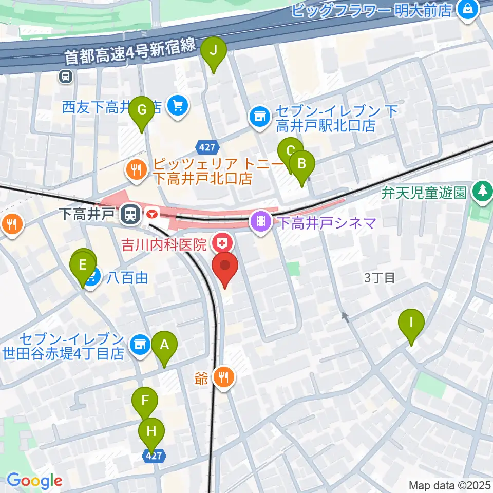 ミュージックスクール ムジカーサ周辺の駐車場・コインパーキング一覧地図
