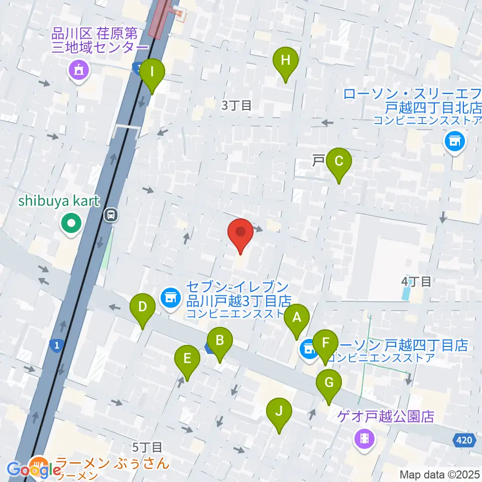 スズキ・メソード トゥインクル音楽院周辺の駐車場・コインパーキング一覧地図