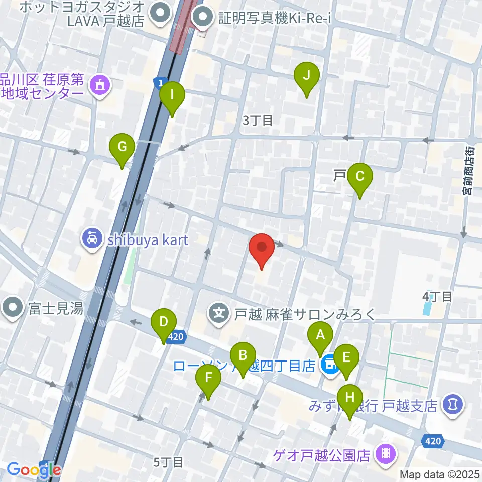 スズキ・メソード トゥインクル音楽院周辺の駐車場・コインパーキング一覧地図