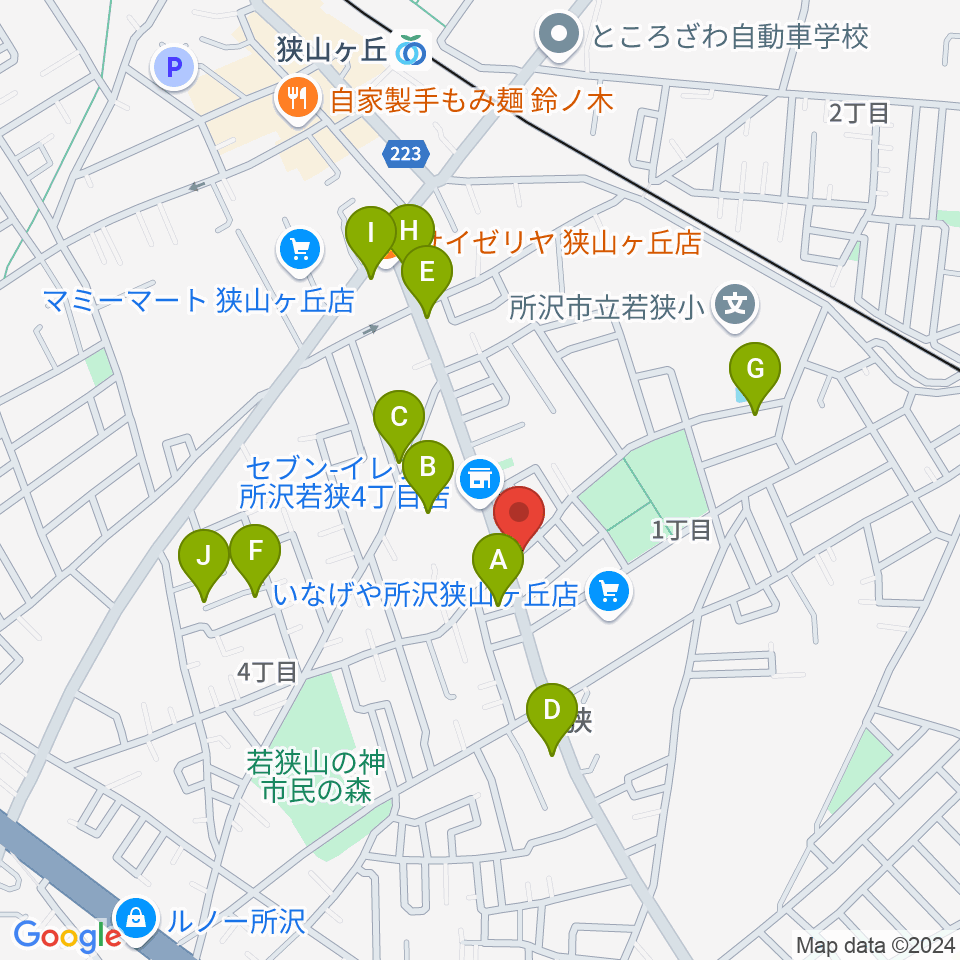 大久保ヴァイオリン工房周辺の駐車場・コインパーキング一覧地図