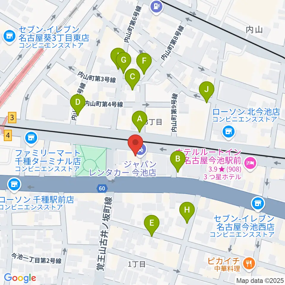 メヌエットヴァイオリン教室周辺の駐車場・コインパーキング一覧地図