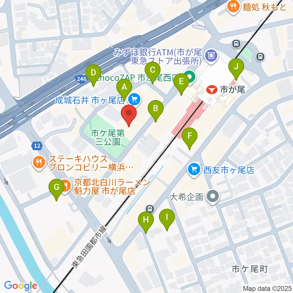 弦楽器カンタービレ周辺の駐車場・コインパーキング一覧地図