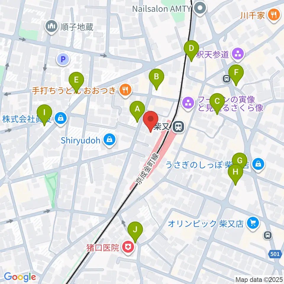 葛飾しばまた音楽教室周辺の駐車場・コインパーキング一覧地図