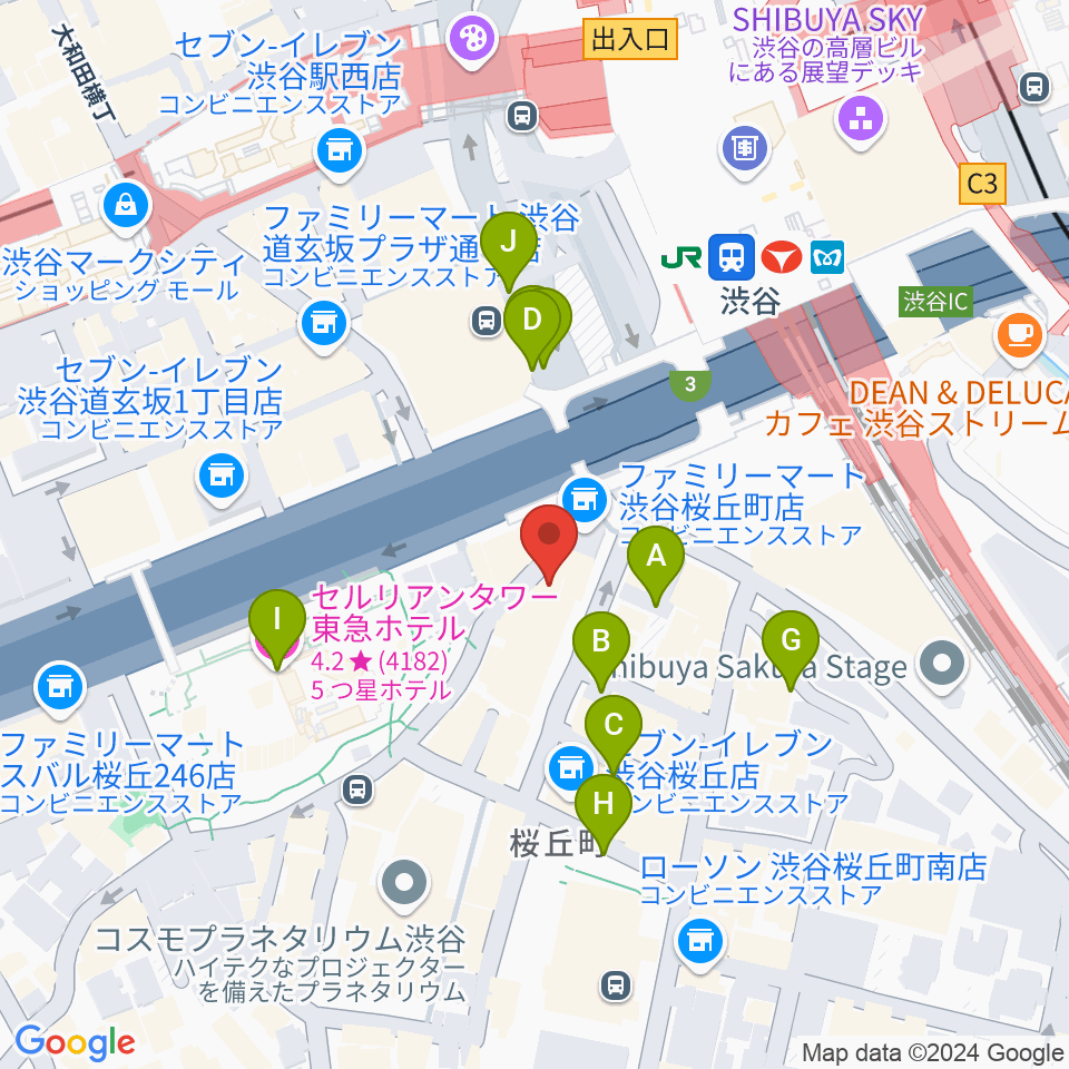 イケベアコーディオン教室周辺の駐車場・コインパーキング一覧地図