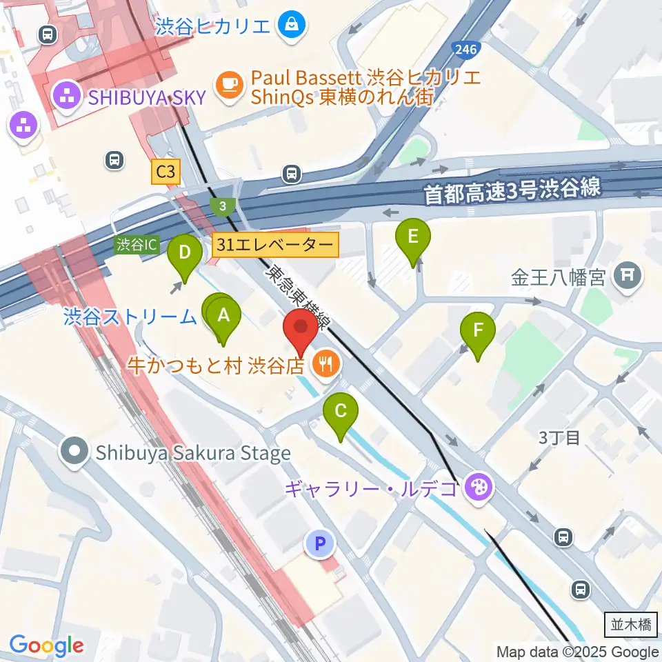イケベリユースギターズ周辺の駐車場・コインパーキング一覧地図