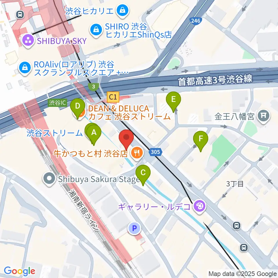 イケベリユースギターズ周辺の駐車場・コインパーキング一覧地図