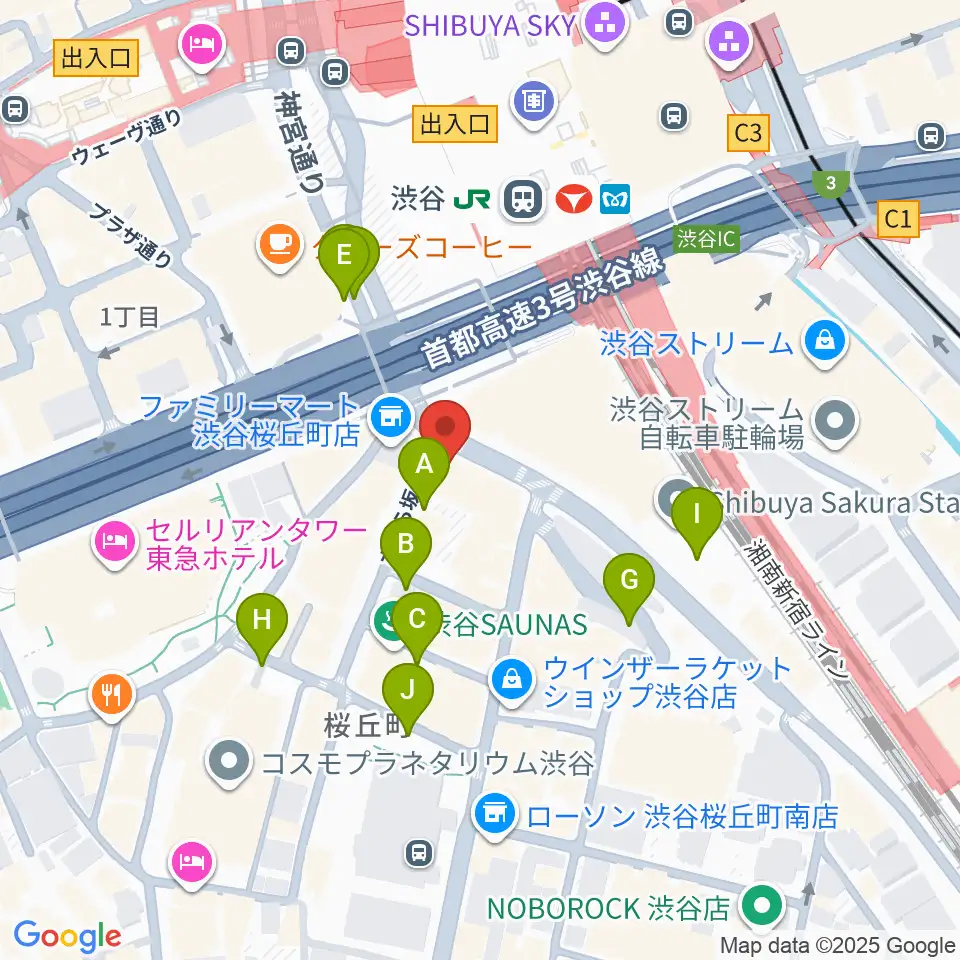 ハートマンヴィンテージギターズ周辺の駐車場・コインパーキング一覧地図