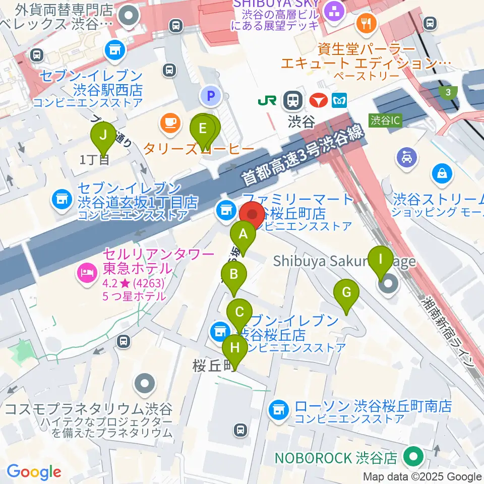 イケベ楽器店ベースコレクション周辺の駐車場・コインパーキング一覧地図