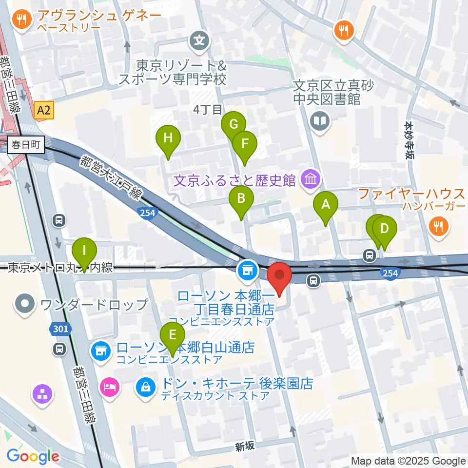 アカデミア・ミュージック周辺の駐車場・コインパーキング一覧地図