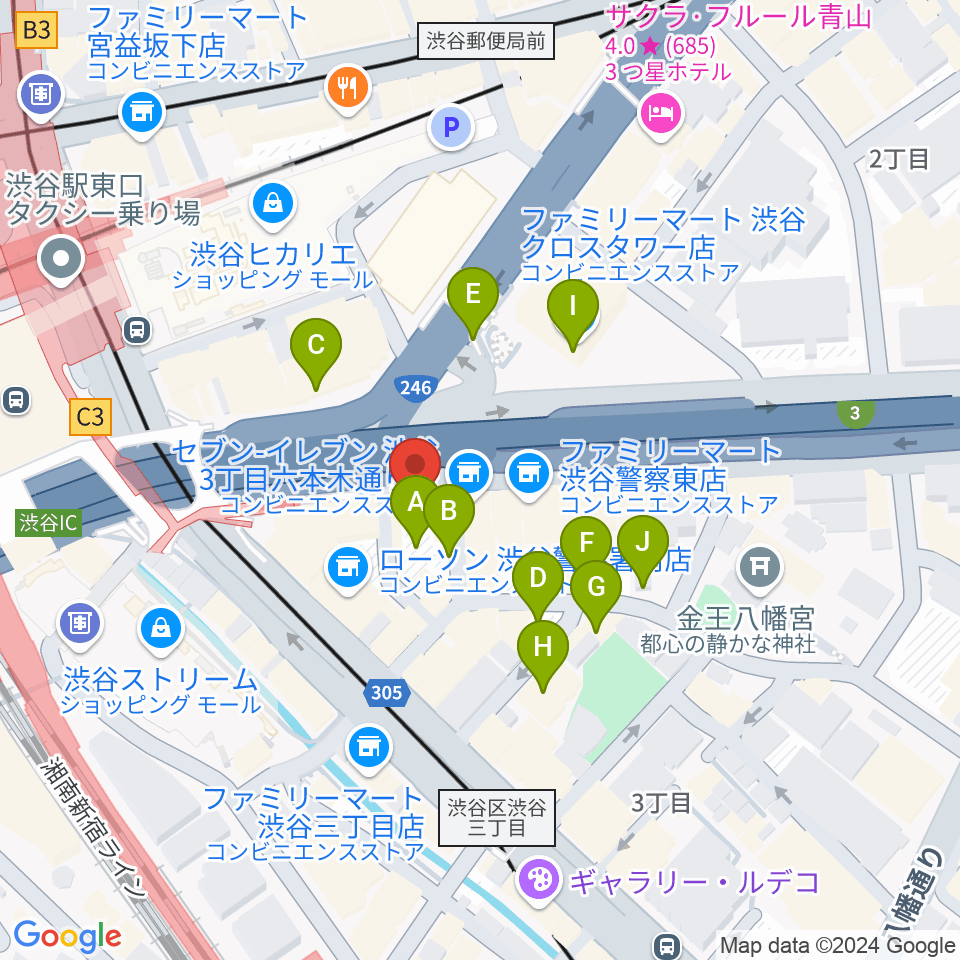 イケベ楽器店ウインドブロス周辺の駐車場・コインパーキング一覧地図