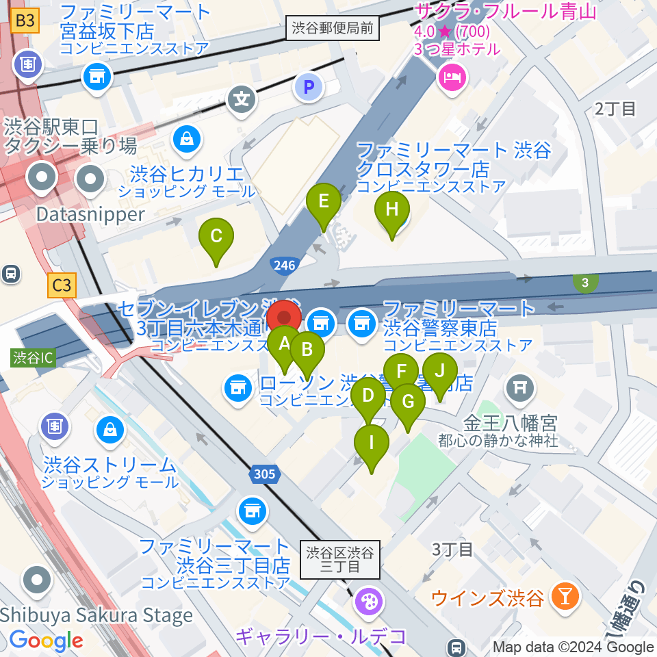 イケベ楽器店ウインドブロス周辺の駐車場・コインパーキング一覧地図