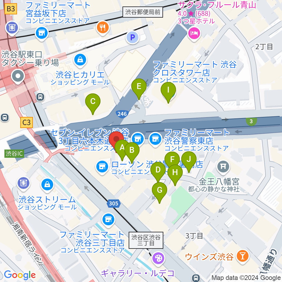 イケベ楽器店トランペットステーション周辺の駐車場・コインパーキング一覧地図