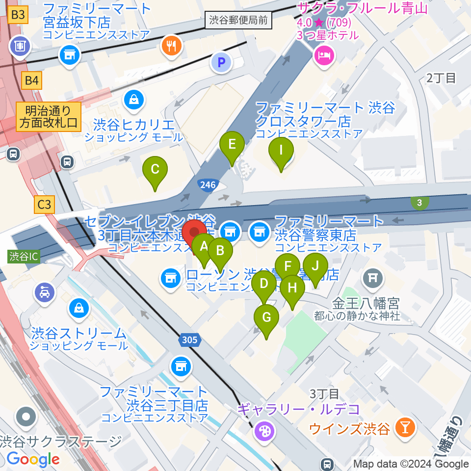 イケベ楽器店トランペットステーション周辺の駐車場・コインパーキング一覧地図