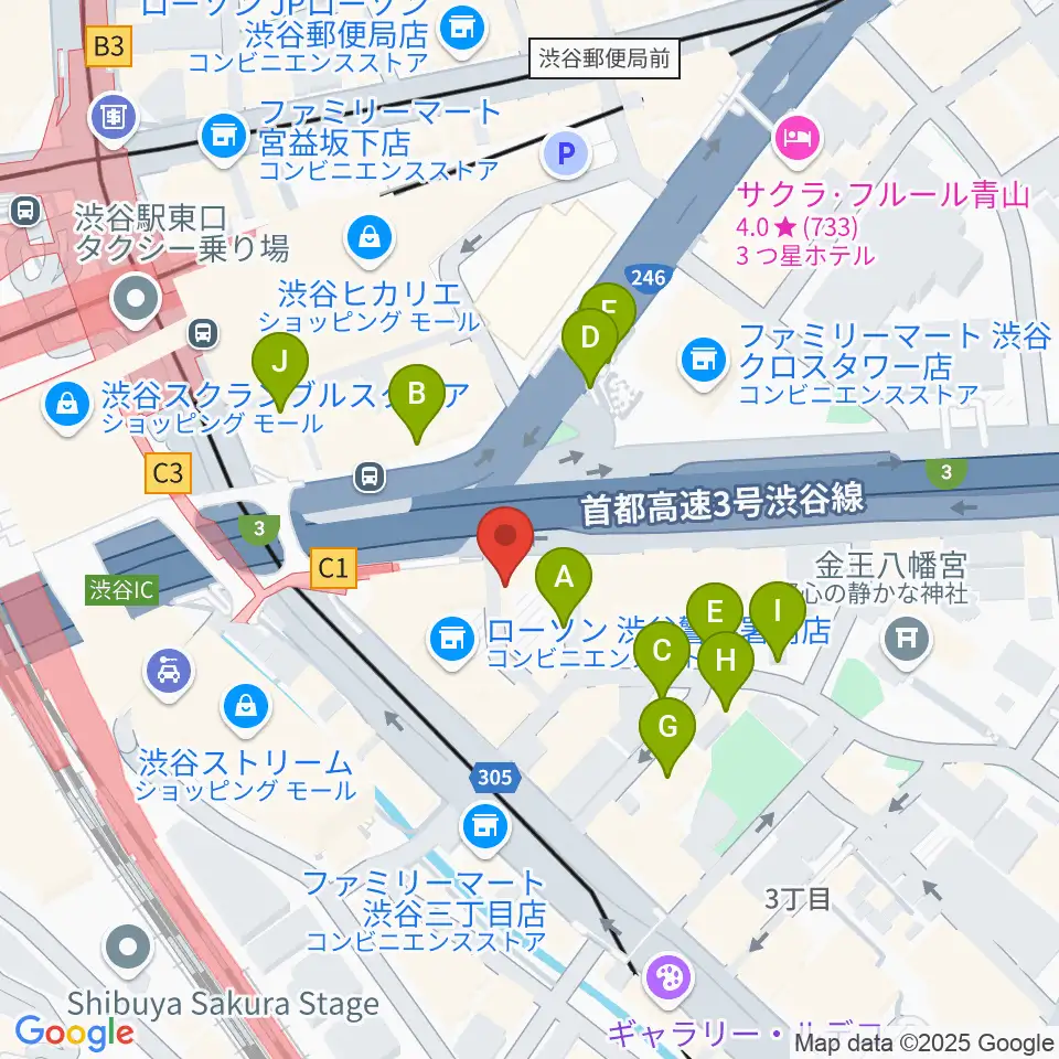 イケベ楽器店トランペットステーション周辺の駐車場・コインパーキング一覧地図