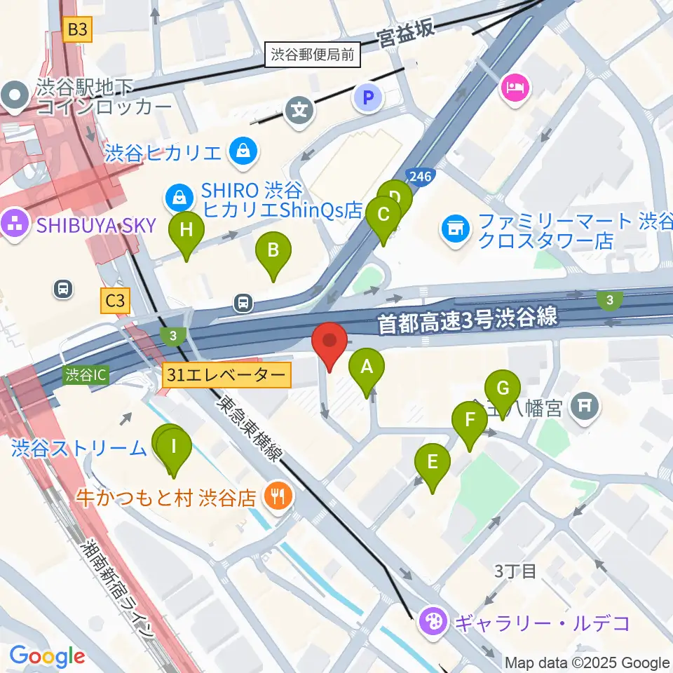 イケベ楽器店トランペットステーション周辺の駐車場・コインパーキング一覧地図