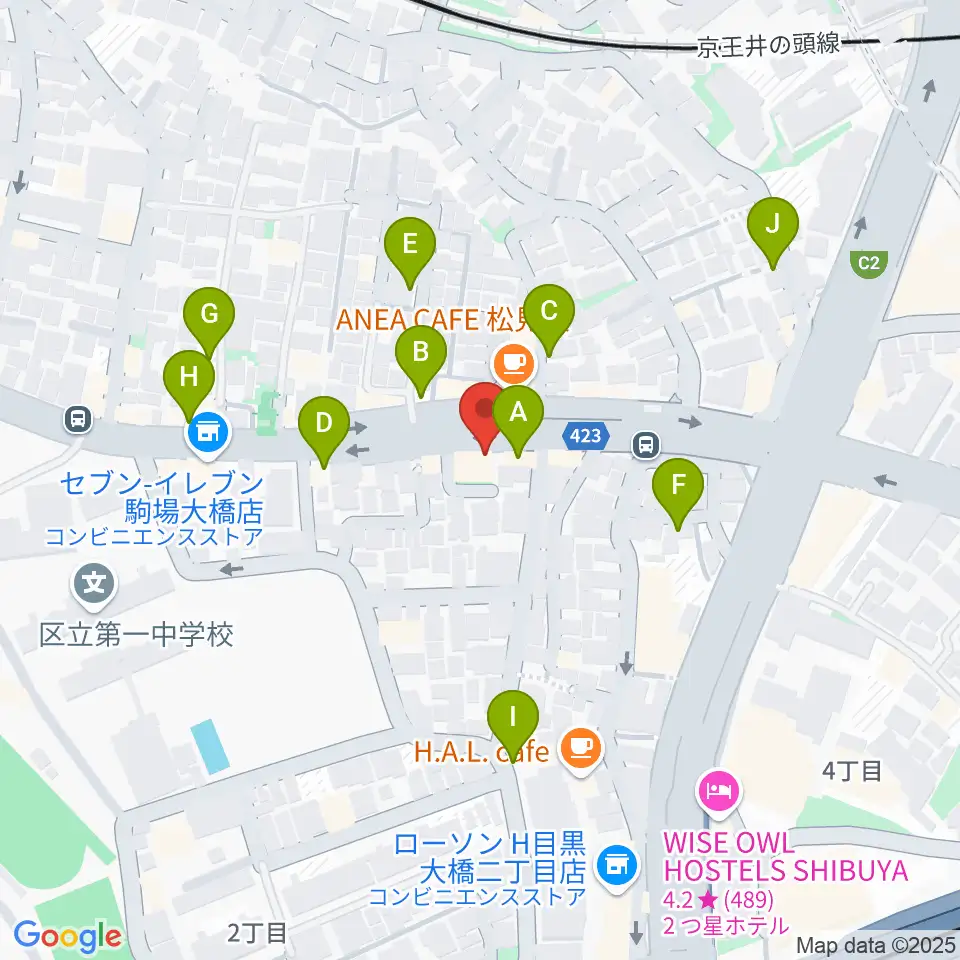 STUDIO SEEZE周辺の駐車場・コインパーキング一覧地図