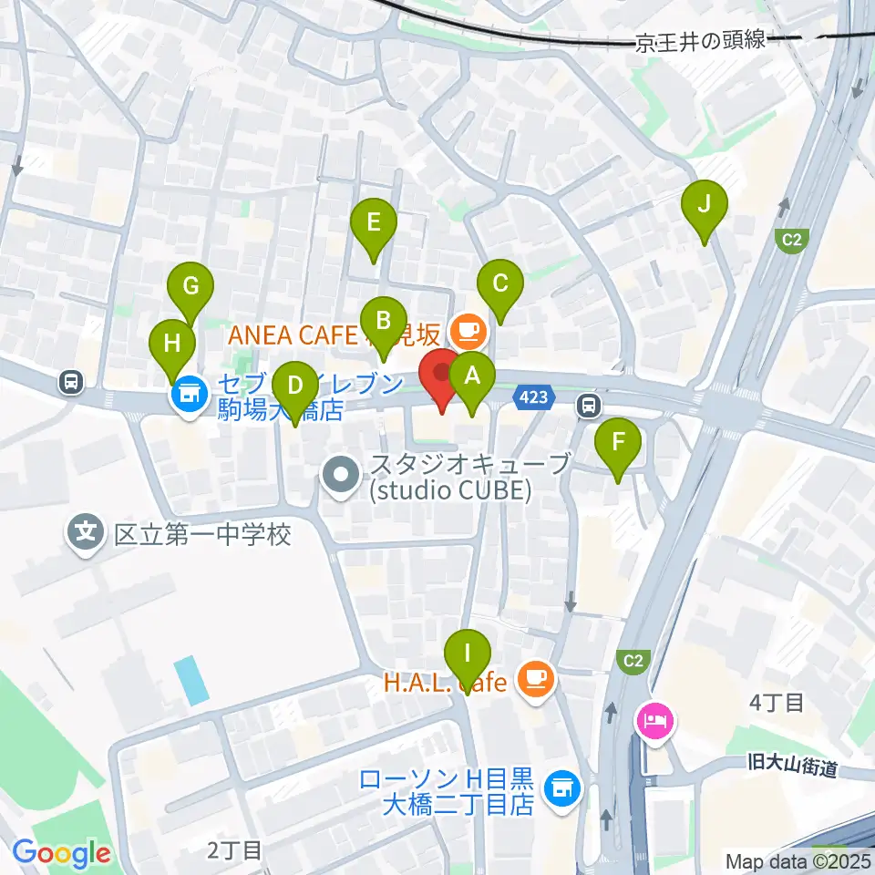 STUDIO SEEZE周辺の駐車場・コインパーキング一覧地図